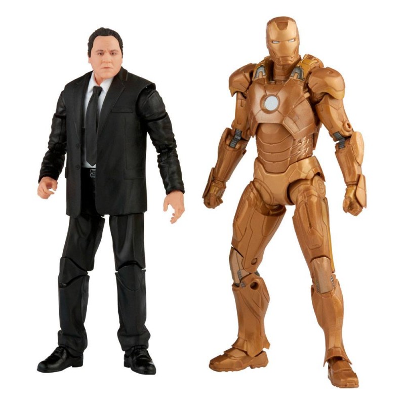 Pack 2 figurines Happy Hogan & Iron Man (Iron Man 3) - Marvel Legends Series - The Infinity Saga