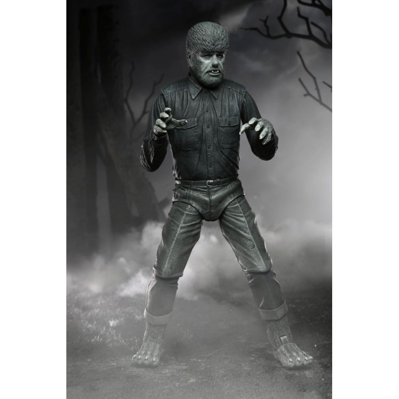 Figurine Ultimate Wolf Man (Black & White) - Universal Monsters