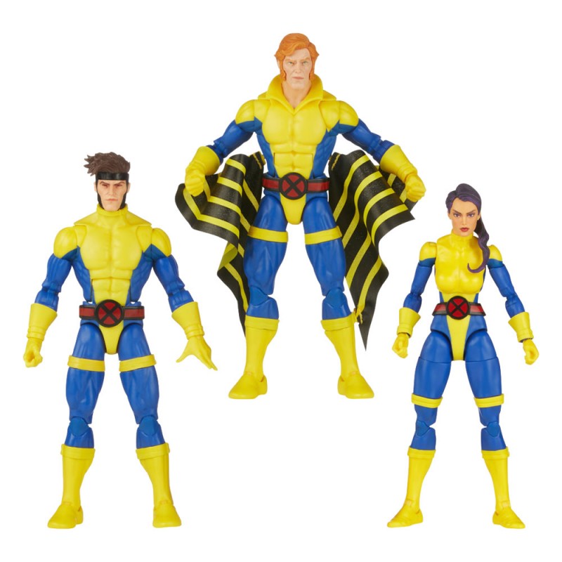 Pack 3 figurines Gambit, Marvel's Banshee, Psylocke - X-Men 60th Anniversary Marvel Legends Series
