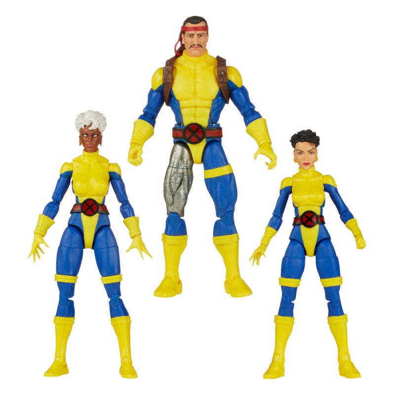 Pack 3 figurines Storm, Marvel's Forge, Jubilee - X-Men 60th Anniversary Marvel Legends Series