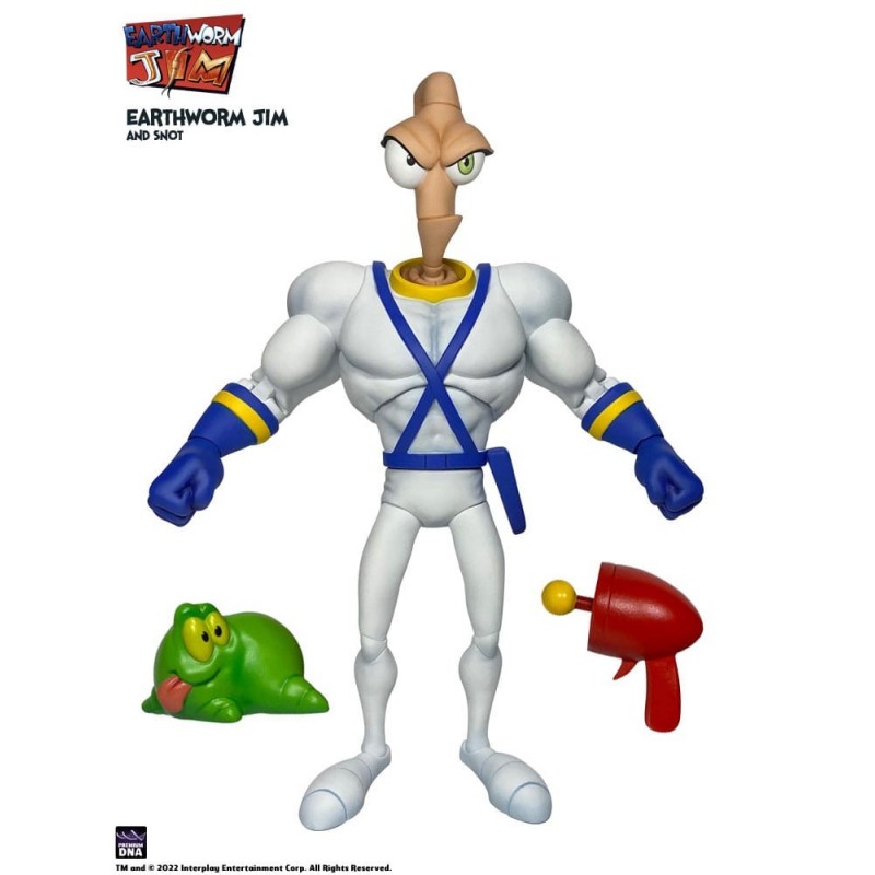 Figurines Earthworm Jim & Snot - Eathworm Jim