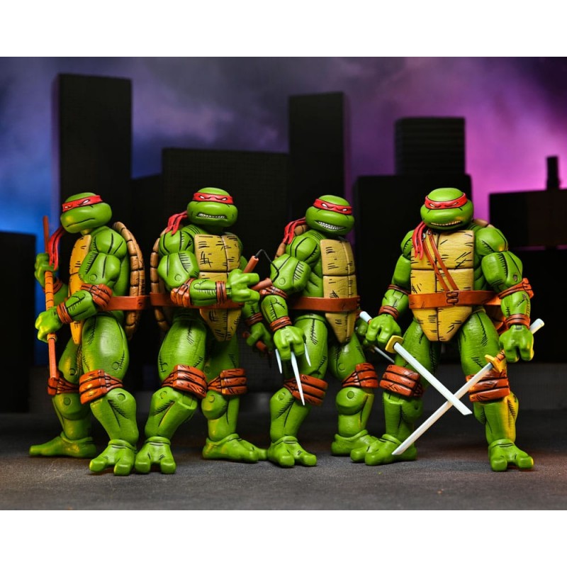 Pack de 4 figurines Leonardo, Raphael, Michelangelo, & Donatello - Tortues Ninja (Mirage Comics)