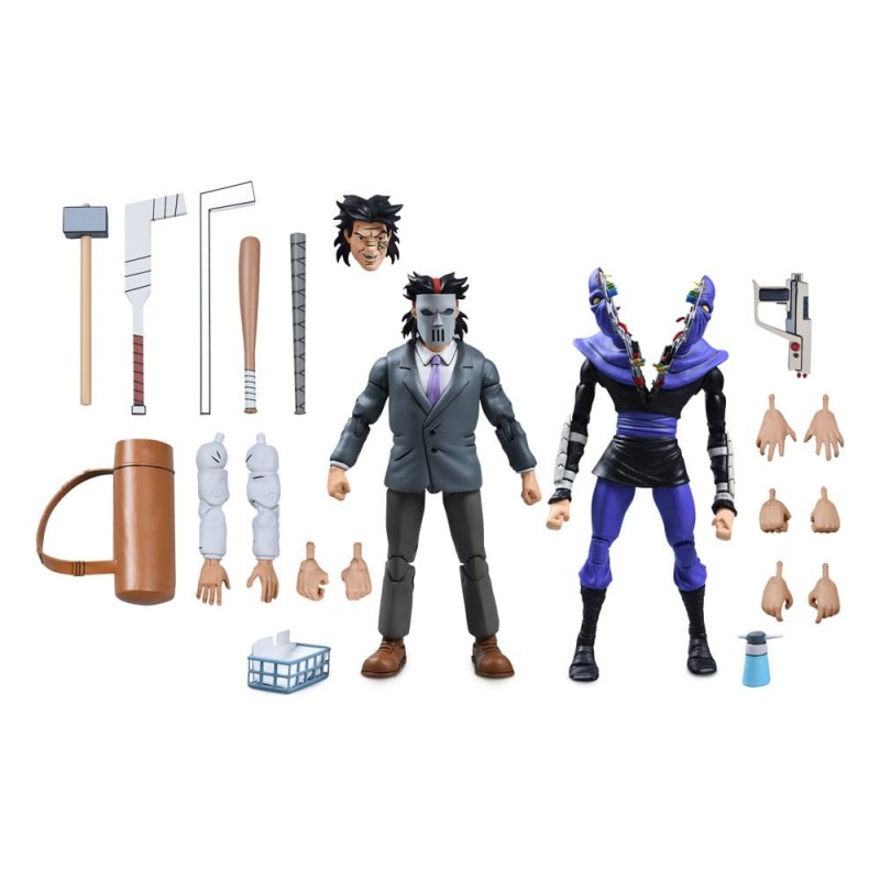 Pack 2 figurinas Business Suit Casey Jones & Split Foot Soldier - Tortues Ninja (Cartoon)